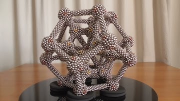 Tubular Dual Dodecahedron Molecule Of Mini Icosidodecahedrons | 10800 Neodymium Magnetic Balls