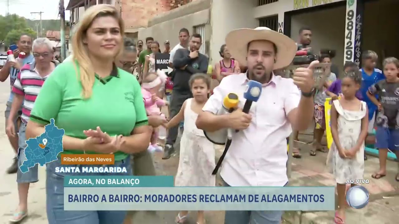 Bairro a Bairro: chuva forte causa transtornos e moradores ficam ilhados em Ribeirão das Neves (MG)
