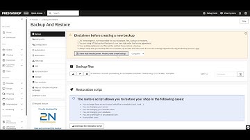NtBackupAndRestore 15, complete backup and restoration module for Prestashop 9