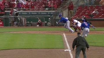 CHC@CIN: Ross drives in Baez on a squeeze bunt