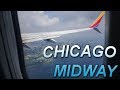 Scenic and Windy Southwest Airlines B737-8H4 Chicago Midway Arrival!