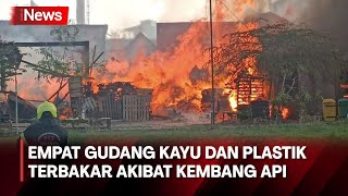 Gudang Terbakar Akibat Kembang Api Perayaan Tahun Baru 2024 di Surabaya