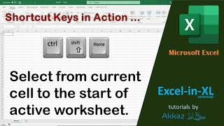 Select cells from active cell till the start of worksheet