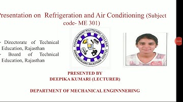 20 ME 301 vapour compression By Deepika Kumari GPC Hanumangarh