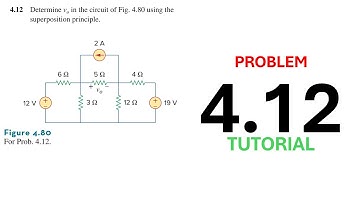 Problem 4.12 Determine vo in the circuit of Fig. 4.80 using the superposition principle. SADIKU