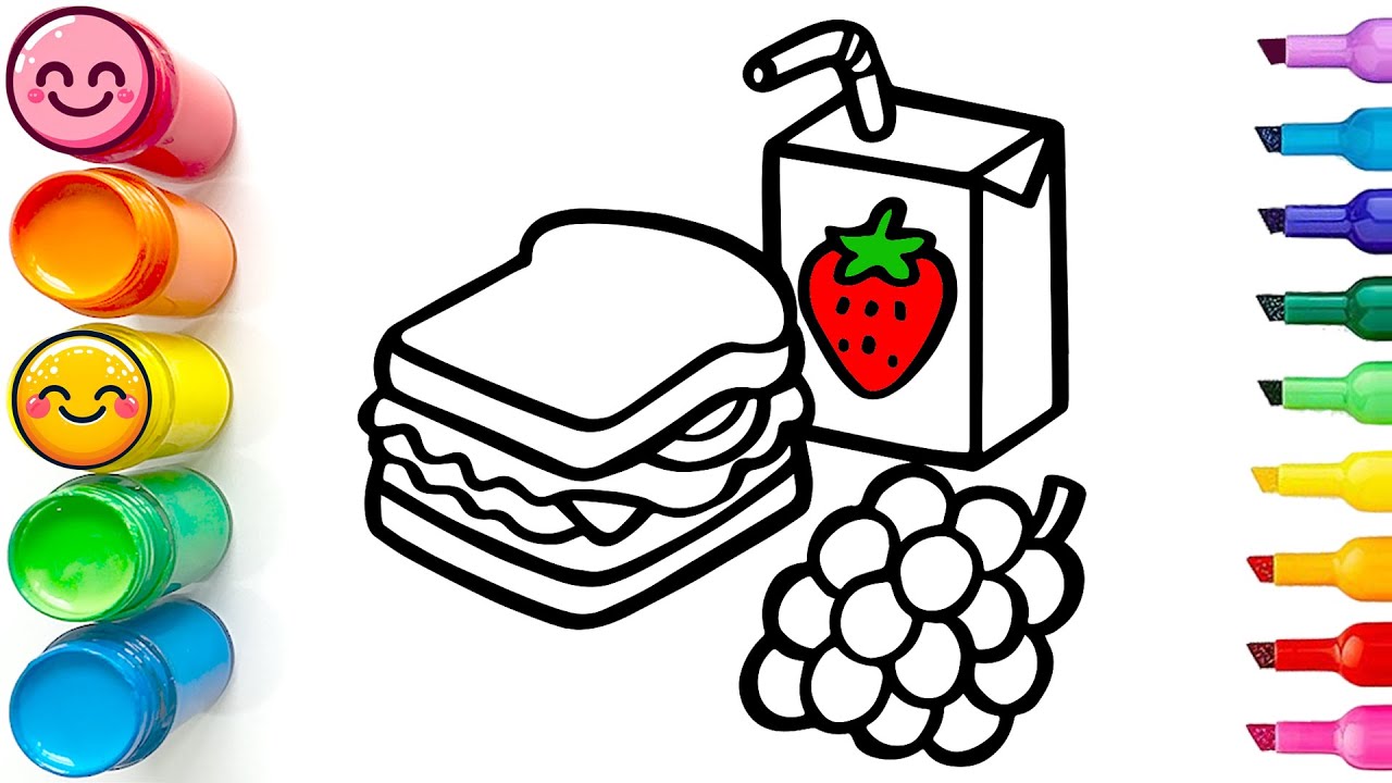 How to Draw a Healthy Breakfast | Easy Step by Step Tutorial - YouTube