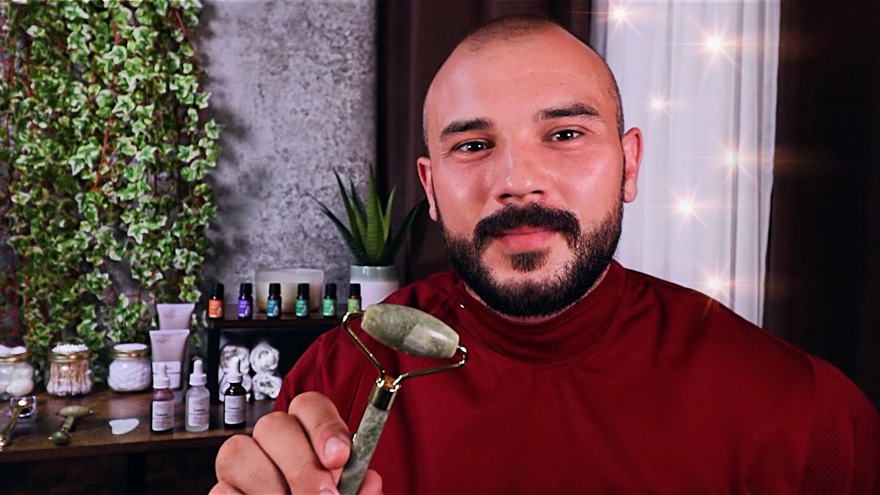 ASMR Face Treatment Spa with Oil Massage 💆🏻‍♂️ Homage to @LatteASMR  ✨ Male Personal Attention