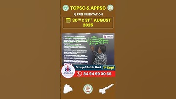 TGPSC & APPSC Free Orientation