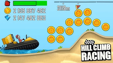 Hill Climb Racing: HOVERCRAFT in BEACH Gameplay - Unlimited Gas
