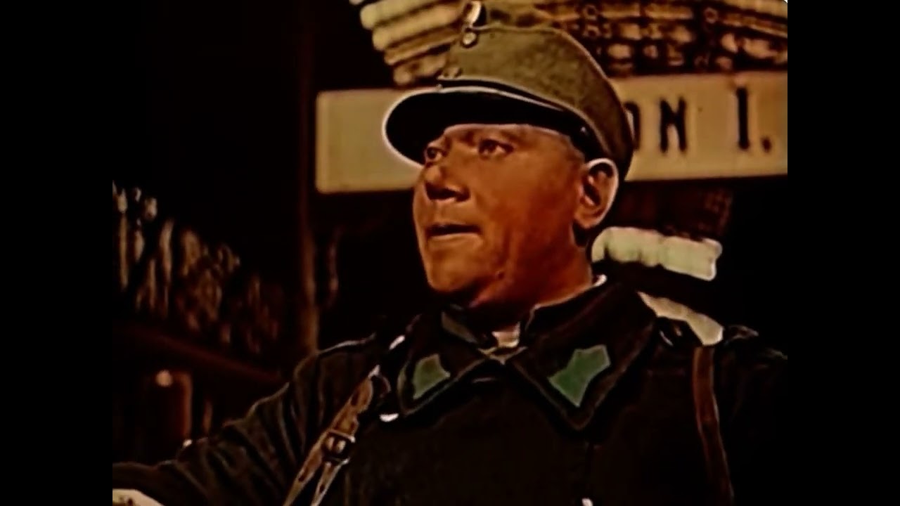 Vystřižená část z filmu Poslušně hlásím 1958