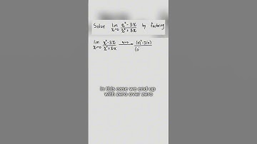 How to solve limits by factoring!