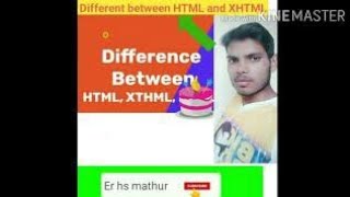 Different between HTML and XHTML