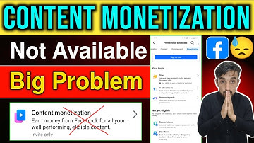 Big Problem - Why Facebook Content Monetization Tool is Missing? | Content Monetization Not Showing