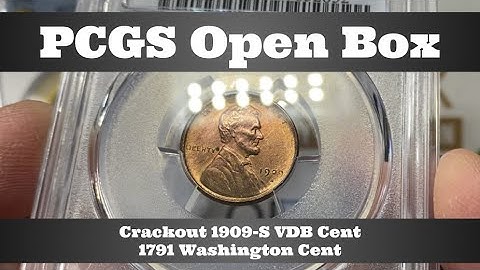 PCGS Open Box - Crackout 1909-S VDB Lincoln Wheat Cent, 1791 Washington Cent