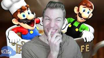 WHY IS SHE THERE??!! Reacting to "SMG4 The Mario Cafe"