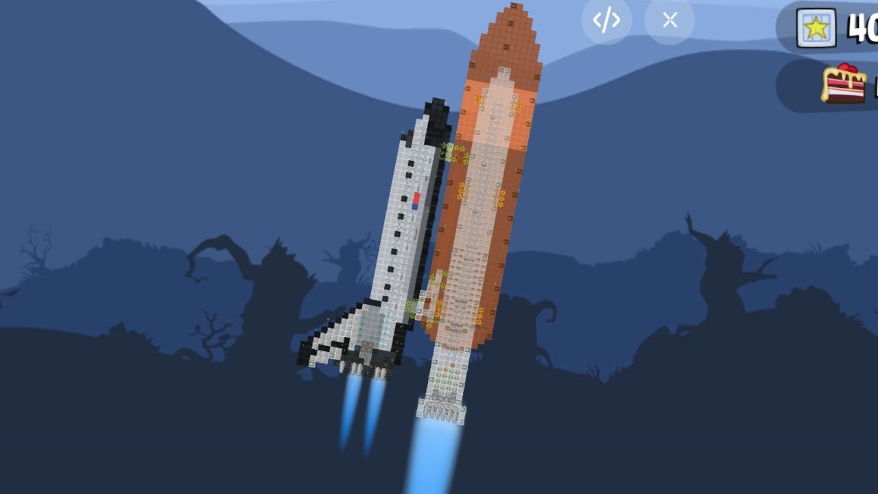 Спейс шаттл запуск в Bad Piggies