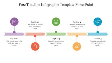 Create 5 Options Timeline Infographic Slide in PowerPoint #slideegg