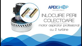 Inlocuire Carbuni Motor Aspirator Profesional Cu 2 Turbine Perii Colectoare