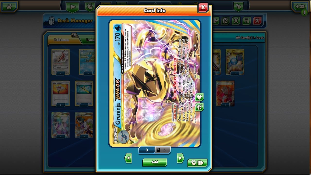 Greninja BREAK/Talonflame - Standard Format Deck with Rare Candys