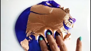 Diy D Leaf Slime -Satisfying Asmr Video
