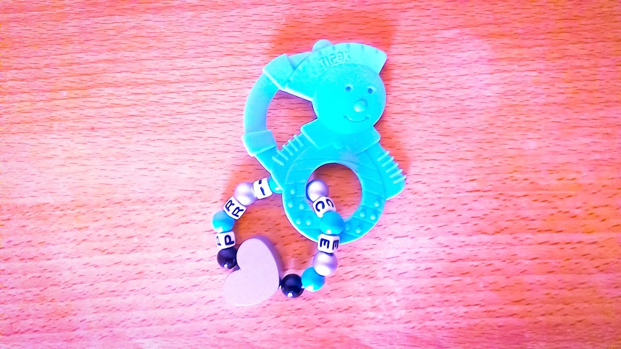 Diy Hochet De Dentition Personnalise Pour Bebe Youtube