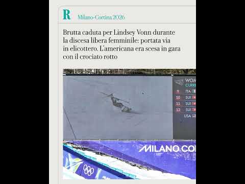Video Brutta caduta per Lindsey Vonn durante la discesa libera femminile