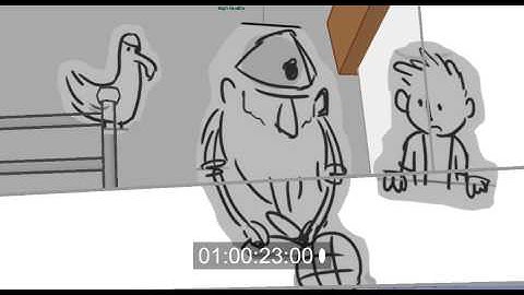 2D characters on a moving 3D background