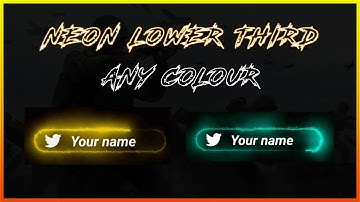 Neon Lower Third Making || Kinemaster Tutorial ||  MR.Aadi editz