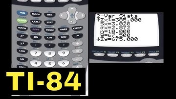 TI-84 Calculator - 31 - Calculating Mean, Median, Standard Deviation