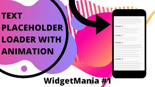 Details Flutter UI : Amazing Text Loader with animation | Text Placeholder Loading with Animation Update
