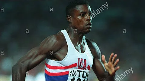 100m.Carl  Lewis -semifinals Mistrzostw Swiata w S...