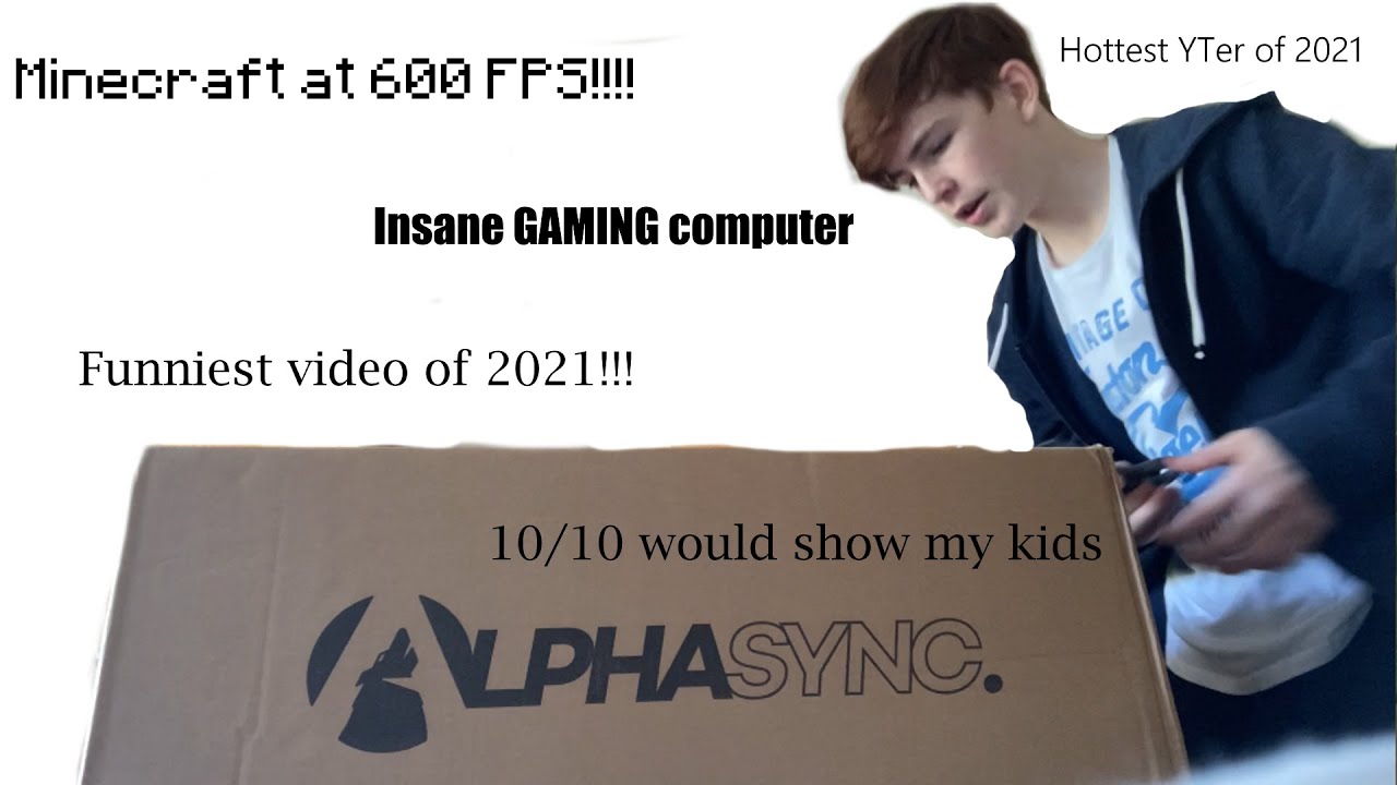 Unboxing my new GAMING computer (minecraft at 600fps) YouTube