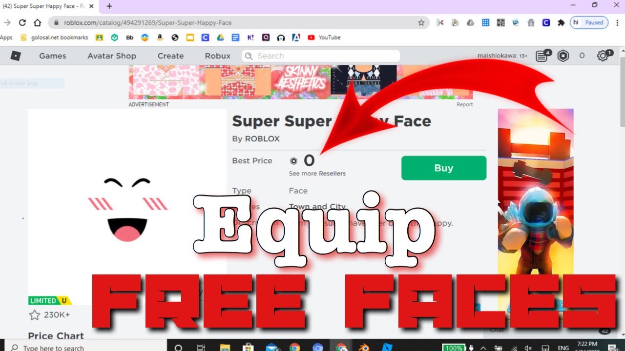 How To Get Free Faces On Roblox Youtube - how to get a free face on roblox mac