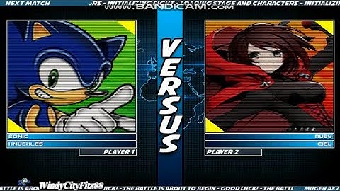 WCFITZ88 Mugen Battles | Sonic & Knuckles vs Ruby Rose & Ciel