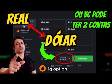 como mudar a conta de real para dólar na iq option, opções binarias