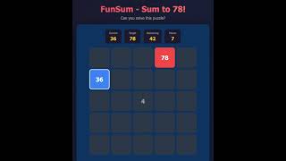 Fun Sum to 78! #riddle #game #puzzle #braingames #brainteaser