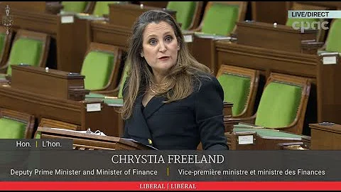 Finance Minister Chrystia Freeland delivers federal budget 2021 – April 19, 2021