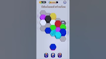 Hexa Sort - Level 14 part gameplay relaxing color sorting brain puzzle merge casual game walkthrough