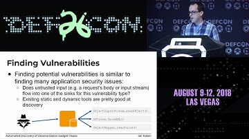 DEF CON 26 -  Ian Haken -  Automated Discovery of Deserialization Gadget Chains
