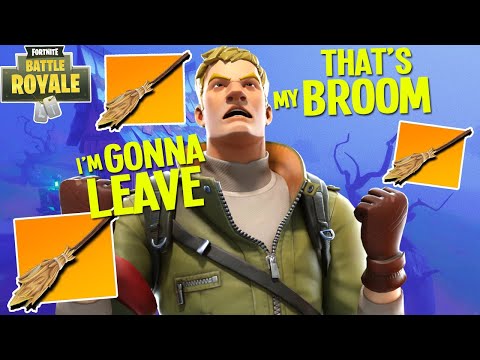 STEALING ANGRY NOOBS *NEW* "MYTHIC WITCH BROOM" on FORTNIGHTMARES (Funny Fortnite Trolling)