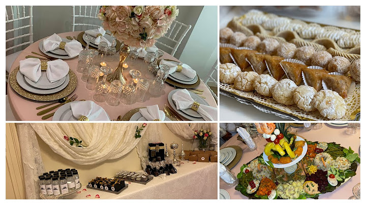 حفل 🎉 العمرة تجهيزات (le buffet ) والوجبة والديكور لستقبال الضيوف وتلاوة واناشيد المدحات 🎉🎉