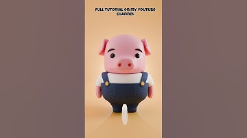 How to make 3d pig character in blender || easy character modeling in blender