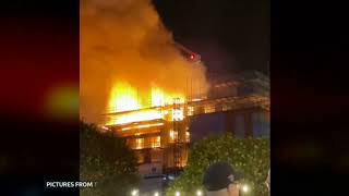Leeds fire: Emergency crews tackle city centre blaze (UK)