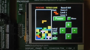 PIC32 Tetris Game and Graphic Display 240x320 TouchScreen