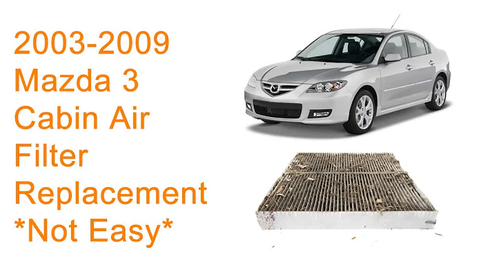 2003 - 2009 Mazda 3 Cabin Air Filter Replacement DIY