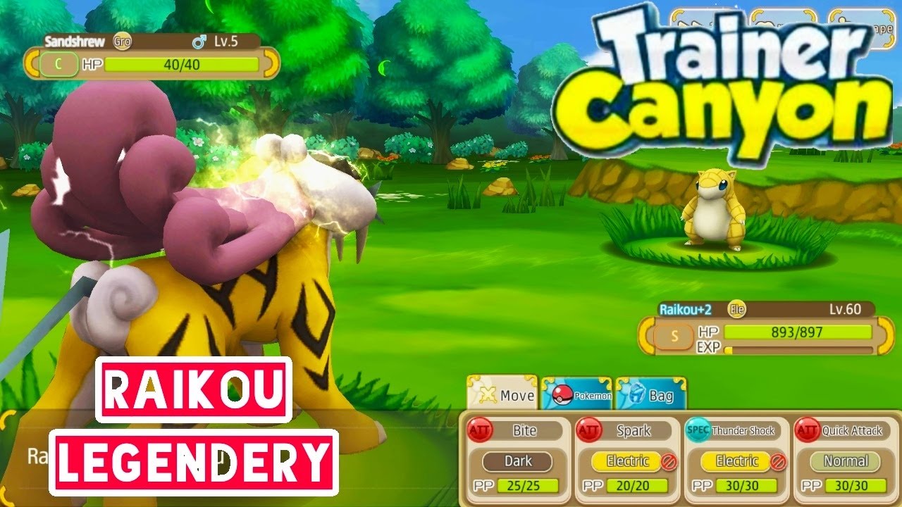 Akhirnya Dapat Pokemon Legend Raikou Trainer Canyon Android YouTube