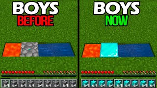 how boys play Minecraft BEFORE and NOW