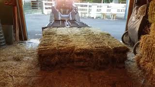 Kuhn 10 bale on edge hay grabber test 1
