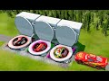 MEGA TOILET Pits with Mcqueen Vs Lightning McQueen And Huge &amp; Tiny PIXAR CARS! BeamNG.Drive Battle!