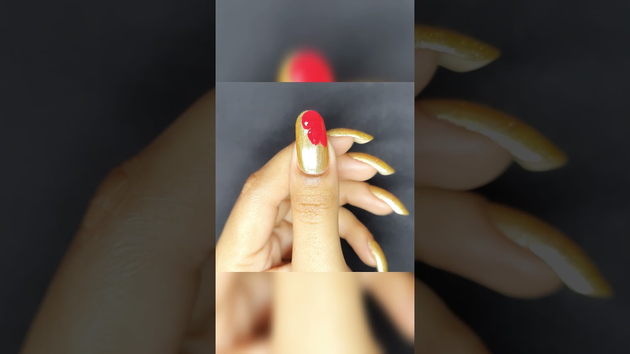1 minute nail art 🔥 | no tools nail art | floral nail art 